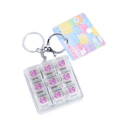 High-Transparency Glow Stress-Relief Nine-Grid Key Clip - Purple